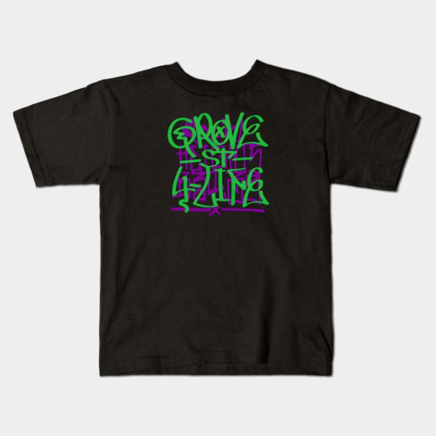 Grove Street 4 Life Kids T-Shirt by Waldesign